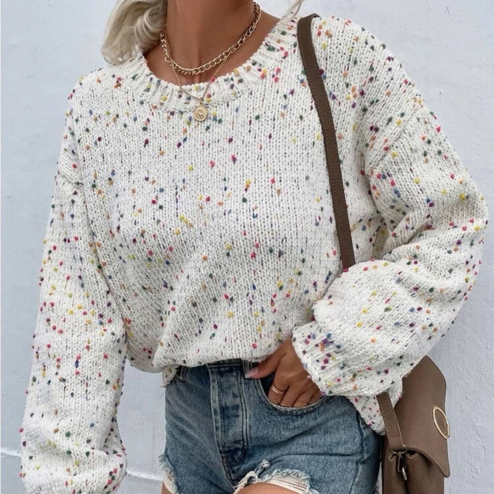 New popcorn knit long sleeve sweater - Picture 5 of 6